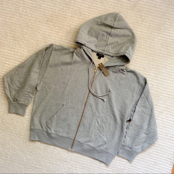NWT J. Crew university terry zip-up hoodie - Picture 2 of 11